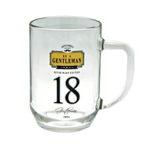 Gentlemen's League 18th Birthday Beer Glass Mug - 500ml Commemorative Gift