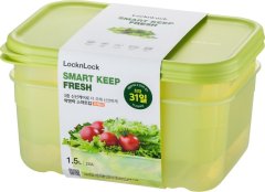 LocknLock Fresh Block Rect Container 1.5ltr 2 Piece
