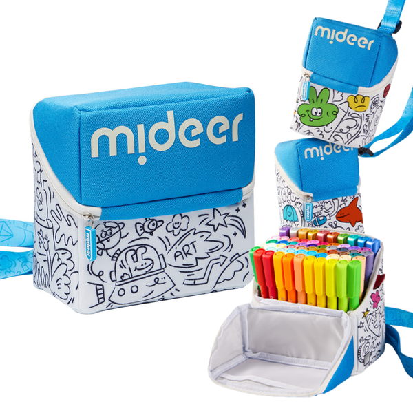 Mideer - Acrylic Markers with Doodle Bag &amp; Carry Strap Brush Tip 60 Colours