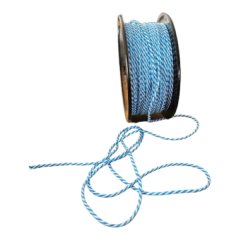 Fire Blue &amp; White Bakers Twine - 75 m roll
