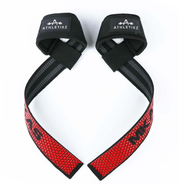 ATHLETIKZ Weightlifting Straps + Silicone Grip - Strength &amp; Weight Training