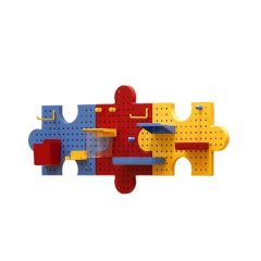 3-Pack Puzzle Pegboard Set | No-Drill Wall Organizer for Home &amp; Office
