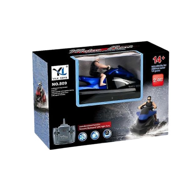 Rc Jet Ski- Rc Motorboat High Speed Remote Control Boat For Pools-Blue