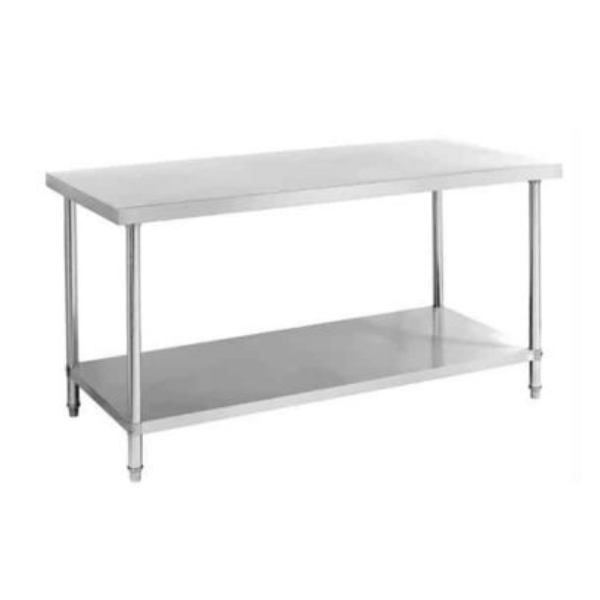 Stainless Steel Plain top Work Table with undershelf only