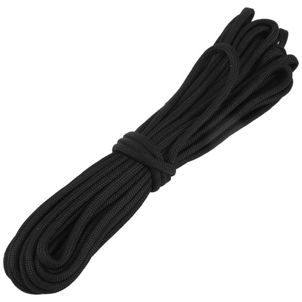 Parachute Rope 7 Core Strand for Climbing Buckle Rope Black 25FT