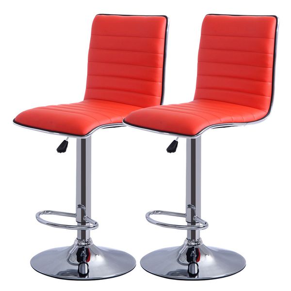 Bar Stools / Kitchen Counter Chairs - Two Pack – Red Colour
