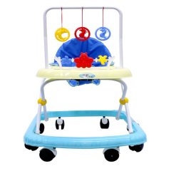 Walking Rings for Infants or Baby's - Foldable Walker - Toy Tray - Blue