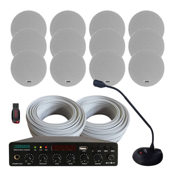 Office Ceiling speaker complete PA Sound System installation kit