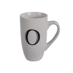 Mug - Household Accessories - Ceramic - Letter O Design - White - 4 Pack