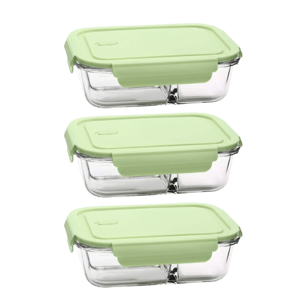 Set of 3 Glass Lunch Boxes
