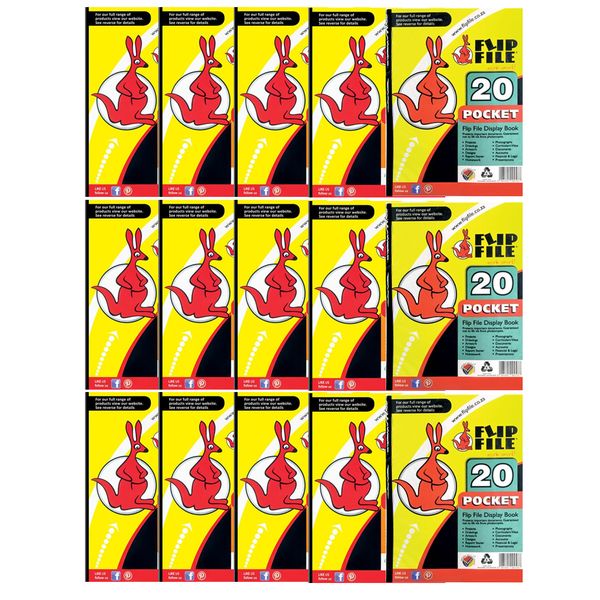 Flip File 20 Pocket Display Book - A4 (Pack of 20)