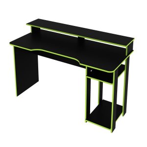 Techno Mobili Desk Gamer Station Black &amp; Green / Preto &amp; Verda