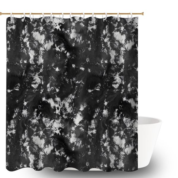 Tie Dye Shower Curtain for Bathroom, 180x180cm Bath Curtain