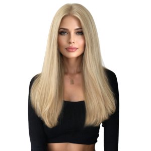 22 Inch Synthetic Long Straight Wig with Middle Part
