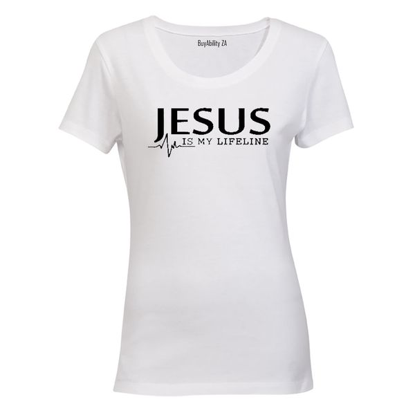 Jesus is my life line - Ladies - T-Shirt - White