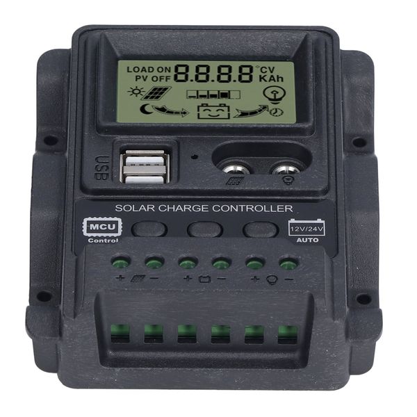 Solar Controller 30A PWM Dual USB LCD Display