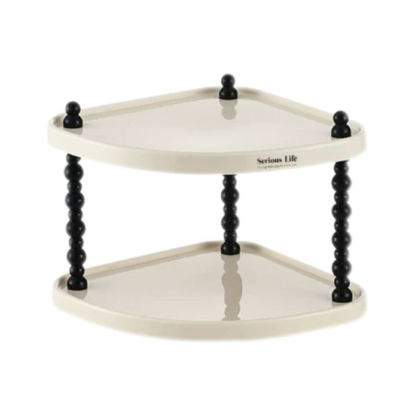 2 Tier Rack Corner Fit Stand Multifunctional Shelf