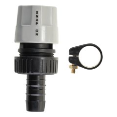 Snap-On Barbed Hose Connector - 15mm and Clamp - Single