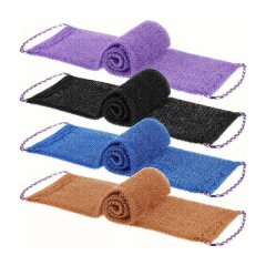 4pcs African Net Sponges Exfoliating Bath Towel Scrub Cloth with Pull Strap