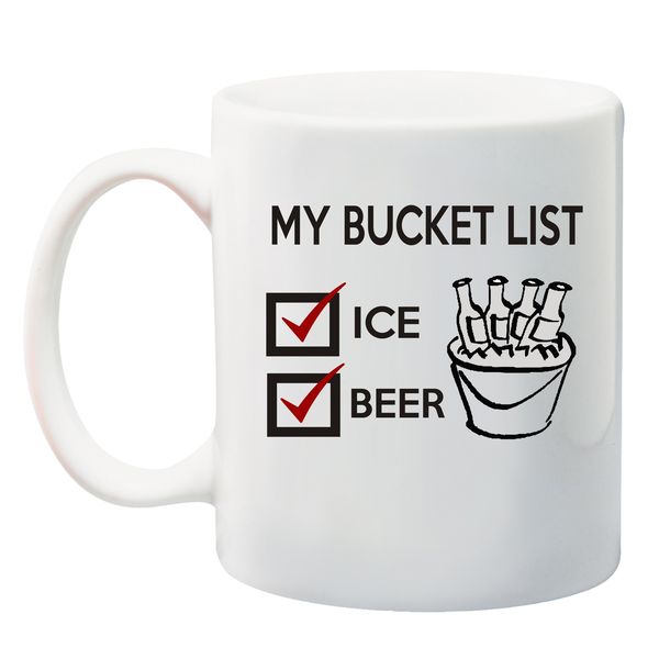 Qtees Africa My Bucket List Printed Mug - White