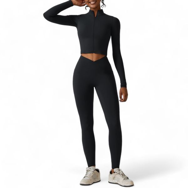 Womens Workout Sets Matching Gym Set High Waist Yoga Set - 2 Piece