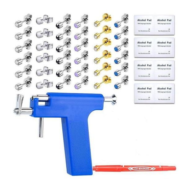 Ear PiercingSafe Tool Set for Ears Navel with Marker Pen Studs and Earrings