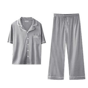 PJ Warehouse Men's Melange Grey Mid Season PJ Set