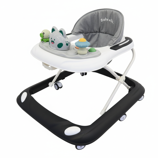 Foldable Baby Walker with Music &amp; Toy Station for Toddlers