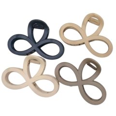 4-Piece Infinity Loop Hair Claw Clips - Multicolor