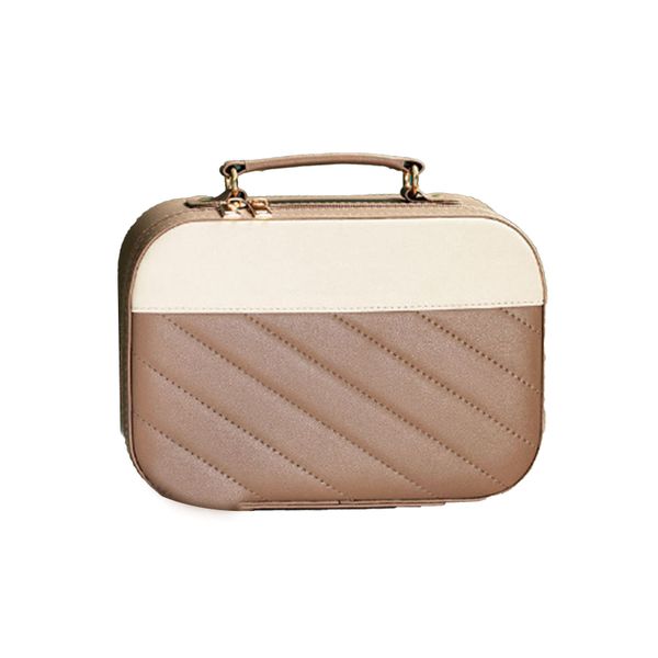 Khaki cosmetic organizer