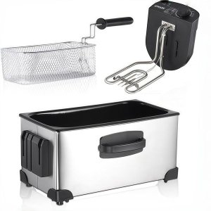 3L Stainless Steel Deep Fryer 2000W with Adjustable Temperature Control