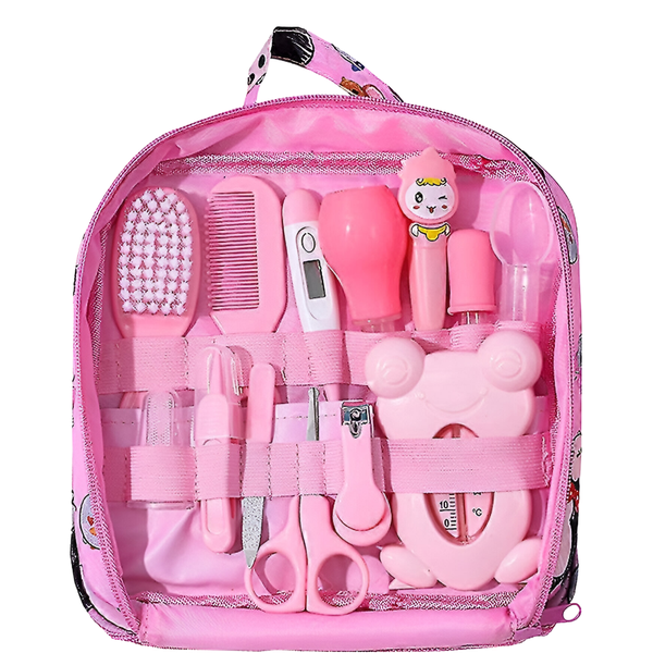 Baby Grooming Kit - Health Care &amp; Hygiene Set for Newborns - Pink.