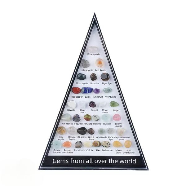Natural Crystal &amp; Semi-Precious Stone Specimen Set for Kids &amp; Decor