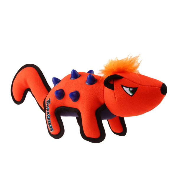 GiGwi Duraspikes Extra-Durable Coon Dog Toy - Tough Canvas &amp; TPR Spikes
