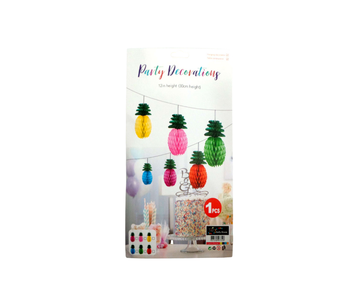 Party Deco Hanging Pineapple 30CM Hawaii Themed Decor