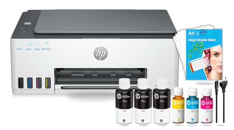 HP Smart Tank 580 All in one Printer-Copy,Print,Scan,Wireless + Photo Paper