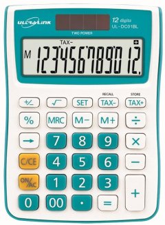 Ultra-Link 12 Digit Tax Calculator - Blue