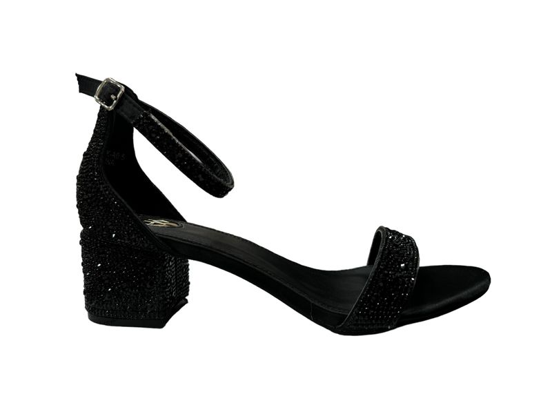 Footwork Wanda Women Black Diamante Barely There Block