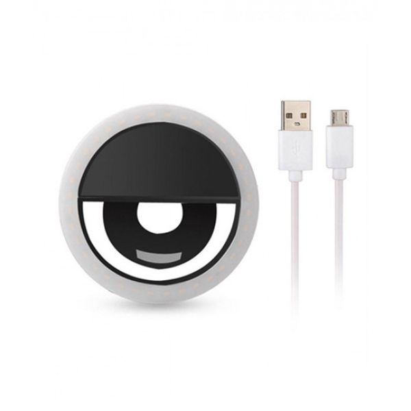 Rechargeable LED Selfie Light - Black