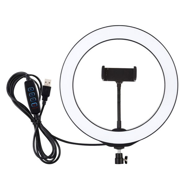 RGB LED Ring Light 26cm &amp; Universal Phone Holder Kit without tripod