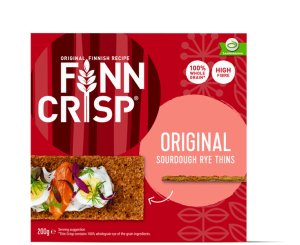 Finn Crisp Original Rye Sourdough Rye Thins 200g (Box of 18)
