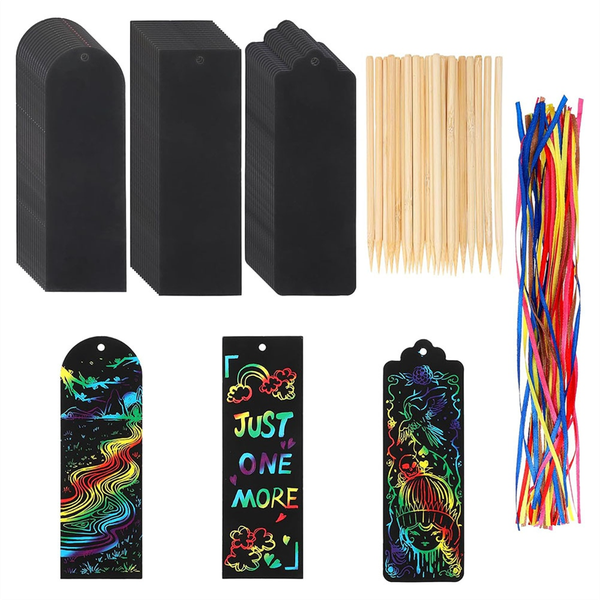 Scratch Bookmarks Student Party Rainbow with Scratch Tool Ribbon