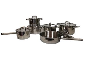 Pot Set 12 Piece Stainless Steel Delica
