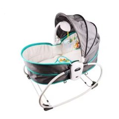Baby Rocker Bassinet Portable Sleep Safety Cradle With Music and Vibration