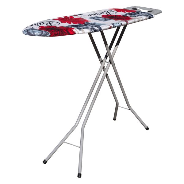 Retractaline - Classique - Steel Mesh Top Ironing Board - Paris Red &amp; White