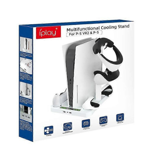 iPlay PS5 Multi-use Cooling Base VR2 Handle Charging Disc Storage Rack