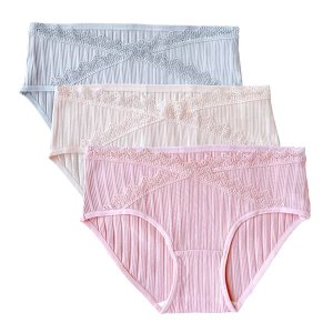 Unicoo Pack of 3 Crossover Maternity Panties Under Bump