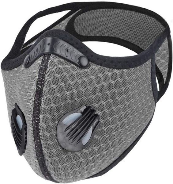 Face Mask - Kids Sports Mask with 2 Exhalation Valves - Grey