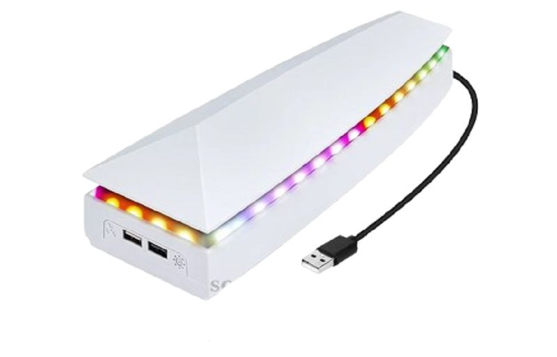 3 Speed RGB Console Cooling Fan with Dust Cover Compatible with PS5
