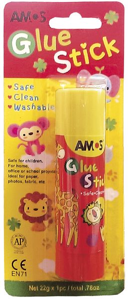 Amos: Glue Stick Blister Card 22gr 1 Up